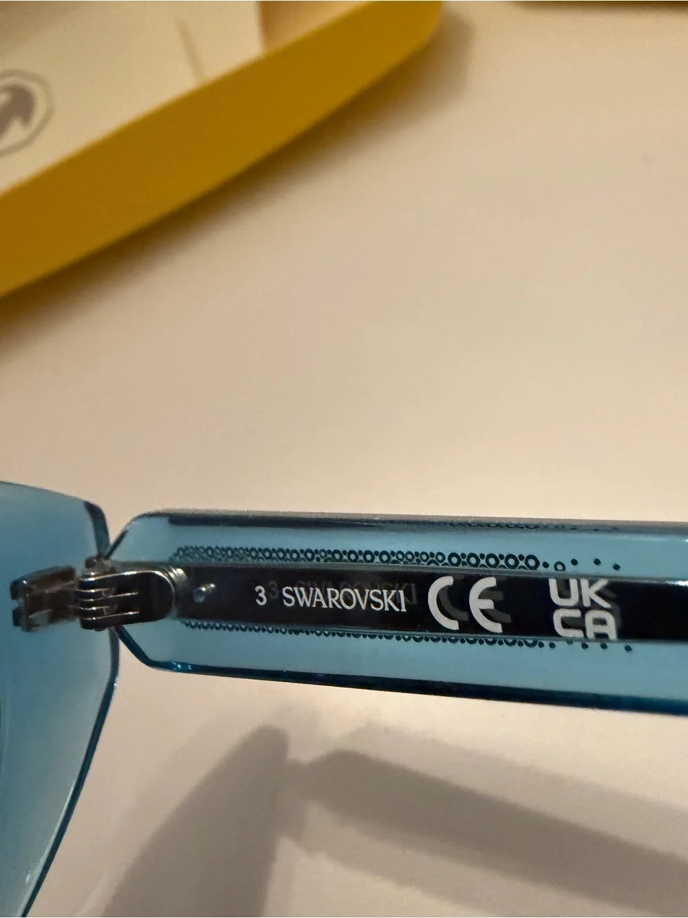 Swarovski SK 384 90W Blue Crystal Oval Plastic Sunglasses Frame 53-18-140
